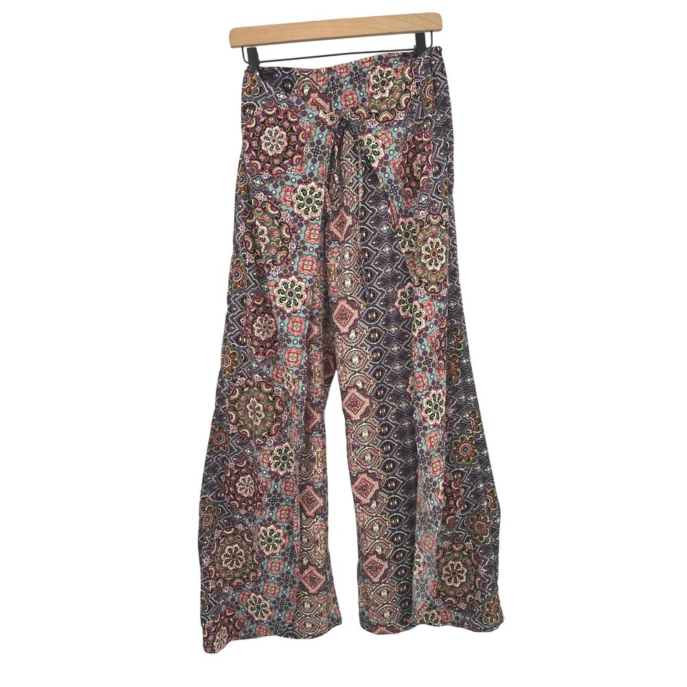 The Pyramid Collection Palazzo Pants Womens Small Flowy Boho Hippie Festival